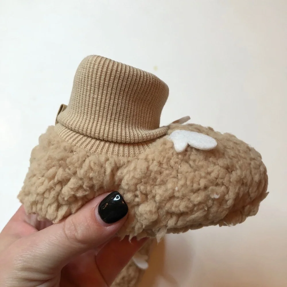 Sherpa Deer Fuzzy Slippers Size‎ 6-12m